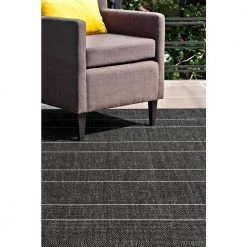 Alaina Casual Stripes Black 8 ft. x 11 ft. Indoor/Outdoor Area Rug by nuLOOM -nuLOOM Sales Store black nuloom outdoor rugs owdn27b 760109 40 1000