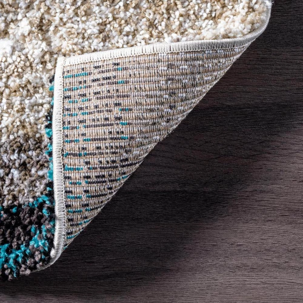 Drey Ombre Shag Blue Multi 9 ft. x 12 ft. Area Rug by nuLOOM 4 Drey Ombre Shag Blue Multi 9 ft. x 12 ft. Area Rug by nuLOOM - Image 4