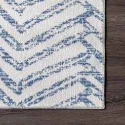 Rosanne Blue 5 ft. x 8 ft. Machine Washable Geometric Indoor Area Rug by nuLOOM -nuLOOM Sales Store blue nuloom area rugs birv11a 508 c3 1000