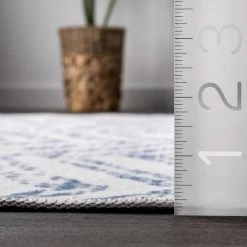 Rosanne Blue 5 ft. x 8 ft. Machine Washable Geometric Indoor Area Rug by nuLOOM -nuLOOM Sales Store blue nuloom area rugs birv11a 508 fa 1000