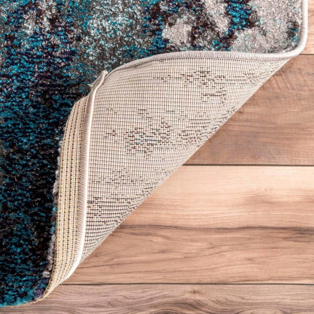 Haydee Abstract Blue 10 ft. x 13 ft. Area Rug by nuLOOM 5 Haydee Abstract Blue 10 ft. x 13 ft. Area Rug by nuLOOM - Image 5