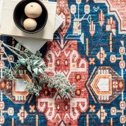 Nevaeh Machine Washable Bohemian Medallion Blue 8 ft. x 10 ft. Indoor Area Rug by nuLOOM 18 Nevaeh Machine Washable Bohemian Medallion Blue 8 ft. x 10 ft. Indoor Area Rug by nuLOOM -nuLOOM Sales Store blue nuloom area rugs hjau24a 8010 4f 1000