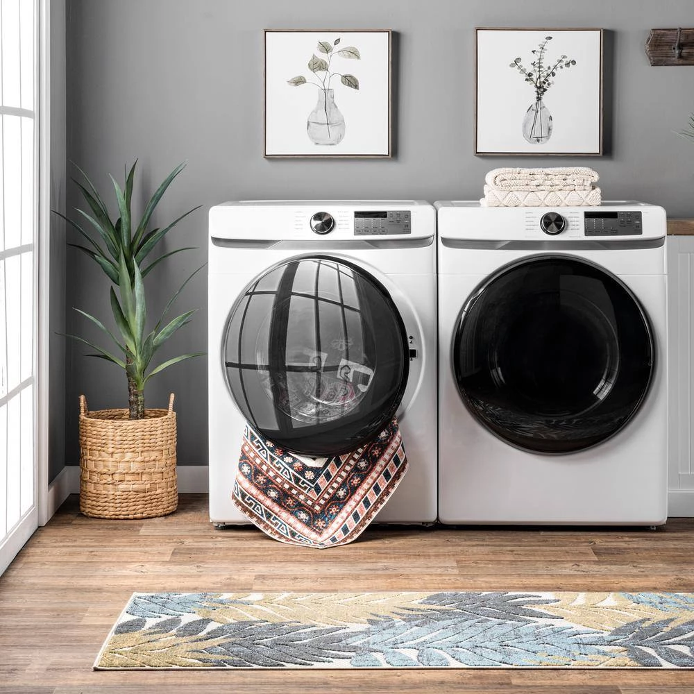 Nevaeh Machine Washable Bohemian Medallion Blue 8 ft. x 10 ft. Indoor Area Rug by nuLOOM 10 Nevaeh Machine Washable Bohemian Medallion Blue 8 ft. x 10 ft. Indoor Area Rug by nuLOOM - Image 10