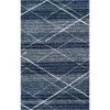 Vito Contemporary Trellis Shag Blue 7 ft. 6 in. x 9 ft. 6 in. Area Rug by nuLOOM