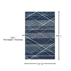 Vito Contemporary Trellis Shag Blue 7 ft. 6 in. x 9 ft. 6 in. Area Rug by nuLOOM 10 Vito Contemporary Trellis Shag Blue 7 ft. 6 in. x 9 ft. 6 in. Area Rug by nuLOOM -nuLOOM Sales Store blue nuloom area rugs hjkz07a 76096 76 1000