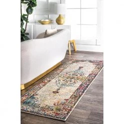 Casablanca Iris Fading Oriental Medallion Blue 10 ft. x 13 ft. Area Rug by nuLOOM -nuLOOM Sales Store blue nuloom area rugs kkcb26c 10013 44 1000