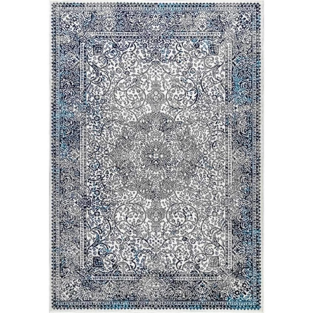 Delores Persian Blue 9 ft. x 12 ft. Area Rug by nuLOOM 1 Delores Persian Blue 9 ft. x 12 ft. Area Rug by nuLOOM