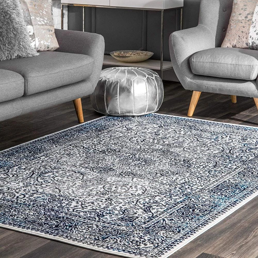 Delores Persian Blue 9 ft. x 12 ft. Area Rug by nuLOOM 2 Delores Persian Blue 9 ft. x 12 ft. Area Rug by nuLOOM - Image 2