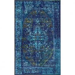 Reiko Vintage Persian Blue 8 ft. x 10 ft. Area Rug by nuLOOM