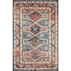 Monica Tribal Blue 8 ft. x 11 ft. Area Rug by nuLOOM