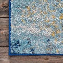 Katharina Modern Abstract Blue 5 ft. x 8 ft. Area Rug by nuLOOM -nuLOOM Sales Store blue nuloom area rugs rzbd04a 53079 1f 1000