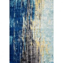 Katharina Modern Abstract Blue 5 ft. x 8 ft. Area Rug by nuLOOM
