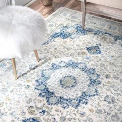 Verona Vintage Persian Blue 9 ft. x 12 ft. Area Rug by nuLOOM -nuLOOM Sales Store blue nuloom area rugs rzbd07a 9012 40 1000