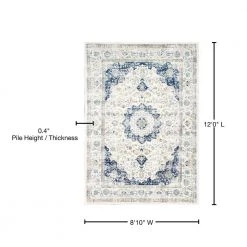 Verona Vintage Persian Blue 9 ft. x 12 ft. Area Rug by nuLOOM -nuLOOM Sales Store blue nuloom area rugs rzbd07a 9012 76 1000