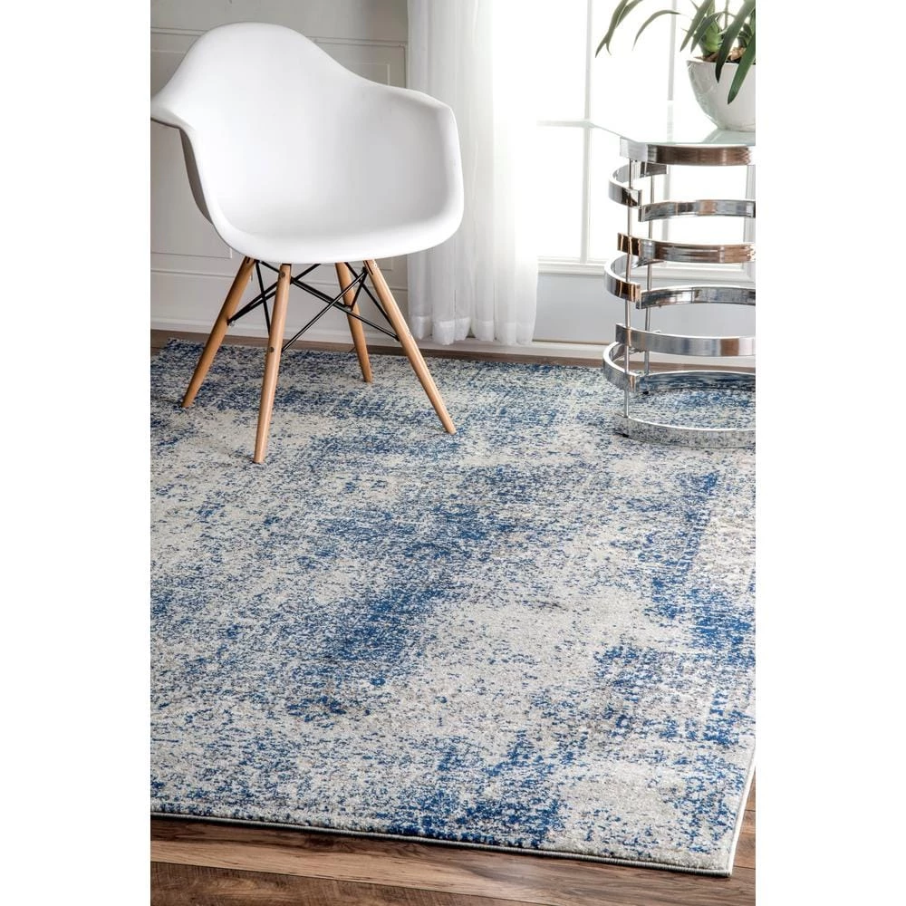 Willena Vintage Blue 5 ft. x 7 ft. Area Rug by nuLOOM 2 Willena Vintage Blue 5 ft. x 7 ft. Area Rug by nuLOOM - Image 2
