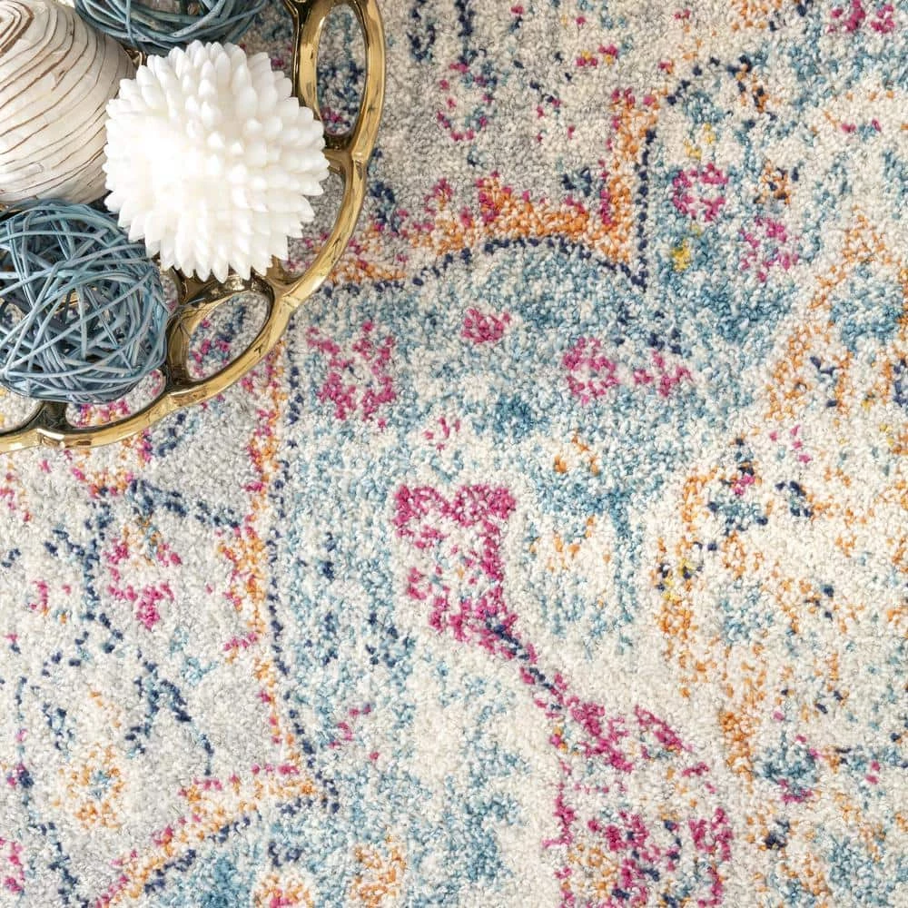 Maryetta Vintage Distressed Blue 10 ft. x 14 ft. Area Rug by nuLOOM 5 Maryetta Vintage Distressed Blue 10 ft. x 14 ft. Area Rug by nuLOOM - Image 5