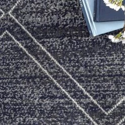 Roberge Coastal Diamond Striped Blue 5 ft. x 8 ft. Indoor/Outdoor Area Rug by nuLOOM -nuLOOM Sales Store blue nuloom outdoor rugs bdsi09a 508 1d 1000