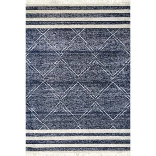 Roberge Coastal Diamond Striped Blue 5 ft. x 8 ft. Indoor/Outdoor Area Rug by nuLOOM 3 Roberge Coastal Diamond Striped Blue 5 ft. x 8 ft. Indoor/Outdoor Area Rug by nuLOOM -nuLOOM Sales Store blue nuloom outdoor rugs bdsi09a 508 64 1000