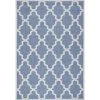 Machine Made Gina Outdoor Moroccan Trellis Blue 5 ft. x 8 ft. Area Rug by nuLOOM