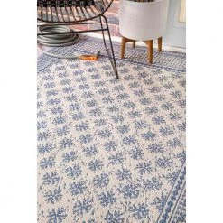 Rana Farmhouse Country Trellis with Border Blue 8 ft. x 11 ft. Indoor/Outdoor Area Rug by nuLOOM 8 Rana Farmhouse Country Trellis with Border Blue 8 ft. x 11 ft. Indoor/Outdoor Area Rug by nuLOOM -nuLOOM Sales Store blue nuloom outdoor rugs owdn19a 7100112 40 1000