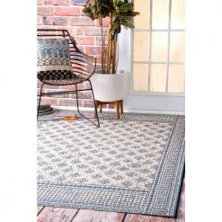 Rana Farmhouse Country Trellis with Border Blue 8 ft. x 11 ft. Indoor/Outdoor Area Rug by nuLOOM 7 Rana Farmhouse Country Trellis with Border Blue 8 ft. x 11 ft. Indoor/Outdoor Area Rug by nuLOOM -nuLOOM Sales Store blue nuloom outdoor rugs owdn19a 7100112 e1 1000