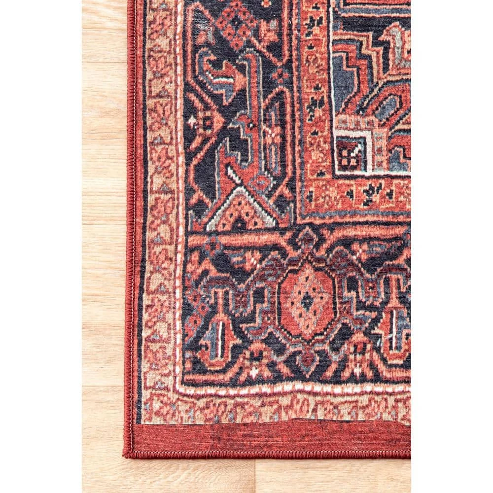 Shantelle Transitional Brick 6 ft. x 9 ft. Area Rug by nuLOOM 2 Shantelle Transitional Brick 6 ft. x 9 ft. Area Rug by nuLOOM - Image 2