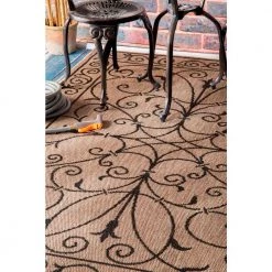 Kiah Medallion Brown 5 ft. x 8 ft. Indoor/Outdoor Area Rug by nuLOOM -nuLOOM Sales Store brown nuloom outdoor rugs owdn03b 53079 40 1000