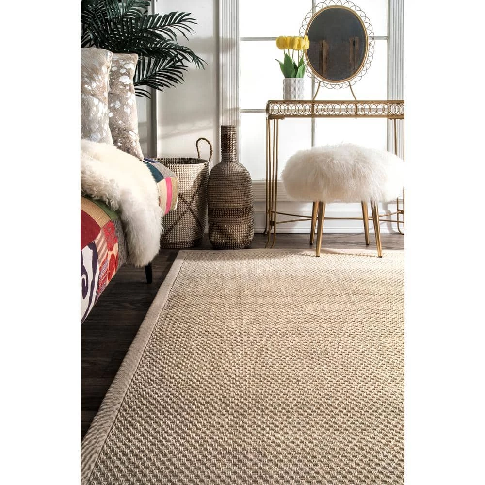 Elaine Bordered Sisal Chino 8 ft. x 10 ft. Area Rug by nuLOOM 3 Elaine Bordered Sisal Chino 8 ft. x 10 ft. Area Rug by nuLOOM - Image 3