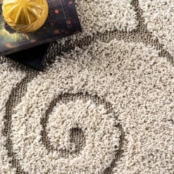 Maisha Abstract Shag Cream 9 ft. x 12 ft. Area Rug by nuLOOM -nuLOOM Sales Store cream nuloom area rugs ozsg06a 92012 4f 1000