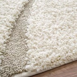 Carolyn Contemporary Curves Shag Cream 8 ft. x 10 ft. Area Rug by nuLOOM -nuLOOM Sales Store cream nuloom area rugs ozsg08a 8010 1d 1000