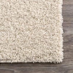 Carolyn Contemporary Curves Shag Cream 8 ft. x 10 ft. Area Rug by nuLOOM -nuLOOM Sales Store cream nuloom area rugs ozsg08a 8010 77 1000