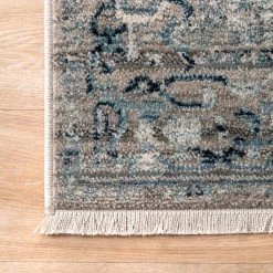 Ehtel Medallion Fringe Dark Blue 9 ft. x 12 ft. Area Rug by nuLOOM -nuLOOM Sales Store dark blue nuloom area rugs khtr15a 9012 44 1000