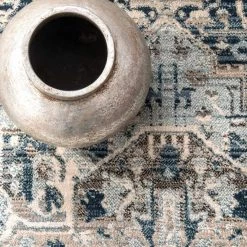 Ehtel Medallion Fringe Dark Blue 9 ft. x 12 ft. Area Rug by nuLOOM -nuLOOM Sales Store dark blue nuloom area rugs khtr15a 9012 4f 1000