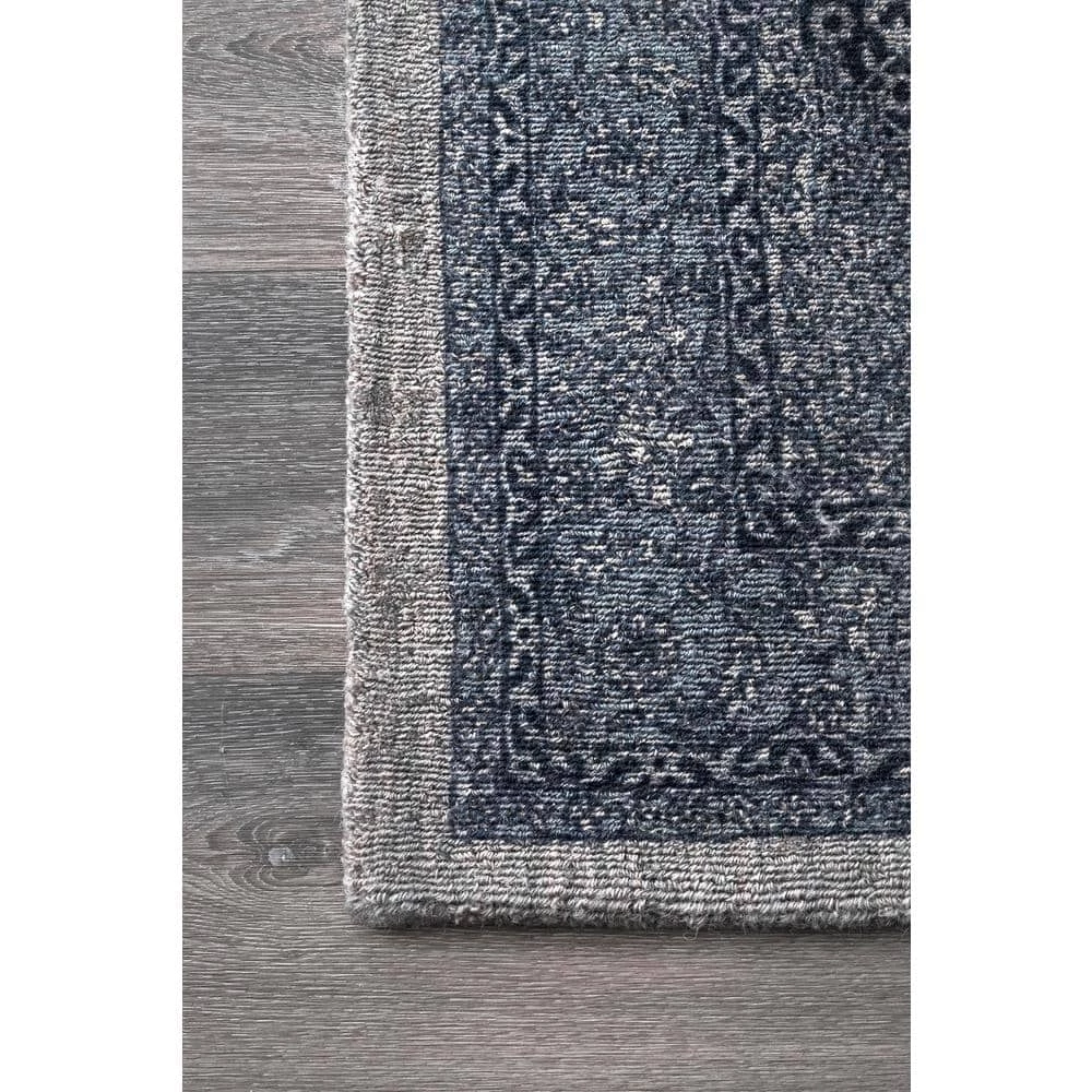 Reese Vintage Dark Blue 9 ft. x 12 ft. Area Rug by nuLOOM 5 Reese Vintage Dark Blue 9 ft. x 12 ft. Area Rug by nuLOOM - Image 5