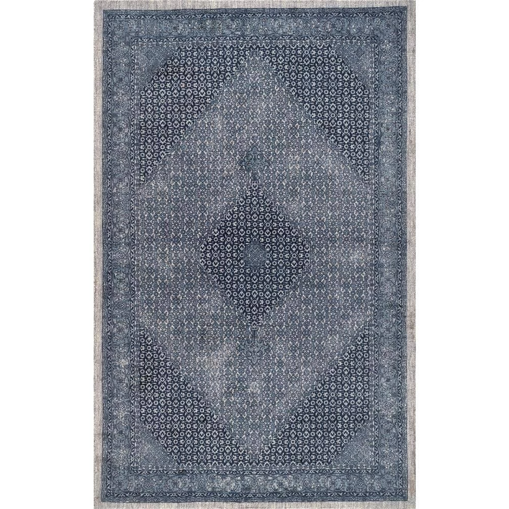Reese Vintage Dark Blue 9 ft. x 12 ft. Area Rug by nuLOOM 1 Reese Vintage Dark Blue 9 ft. x 12 ft. Area Rug by nuLOOM