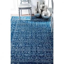 Waddell Vintage Dark Blue 9 ft. x 12 ft. Area Rug by nuLOOM 15 Waddell Vintage Dark Blue 9 ft. x 12 ft. Area Rug by nuLOOM -nuLOOM Sales Store dark blue nuloom area rugs rzbd22a 9012 1d 1000