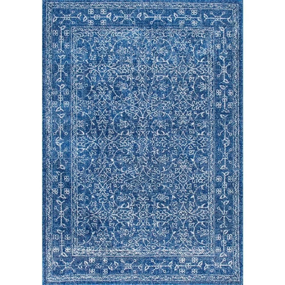 Waddell Vintage Dark Blue 9 ft. x 12 ft. Area Rug by nuLOOM 1 Waddell Vintage Dark Blue 9 ft. x 12 ft. Area Rug by nuLOOM
