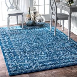 Waddell Vintage Dark Blue 9 ft. x 12 ft. Area Rug by nuLOOM 17 Waddell Vintage Dark Blue 9 ft. x 12 ft. Area Rug by nuLOOM -nuLOOM Sales Store dark blue nuloom area rugs rzbd22a 9012 77 1000