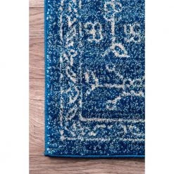 Waddell Vintage Dark Blue 9 ft. x 12 ft. Area Rug by nuLOOM 18 Waddell Vintage Dark Blue 9 ft. x 12 ft. Area Rug by nuLOOM -nuLOOM Sales Store dark blue nuloom area rugs rzbd22a 9012 c3 1000