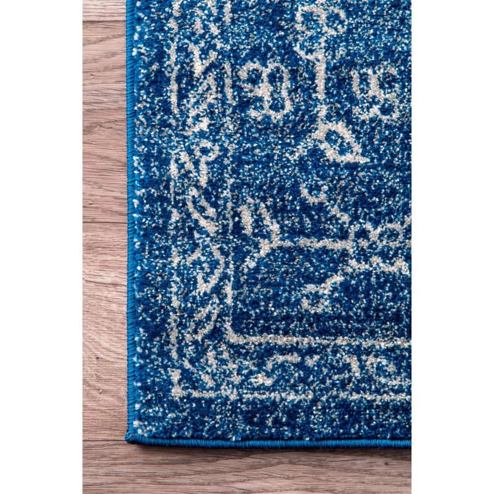 Waddell Vintage Dark Blue 9 ft. x 12 ft. Area Rug by nuLOOM 8 Waddell Vintage Dark Blue 9 ft. x 12 ft. Area Rug by nuLOOM - Image 8