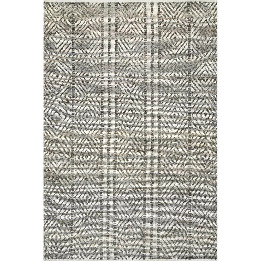 Alden Textured Diamonds Dark Gray 10 ft. x 14 ft. Indoor Area Rug by nuLOOM 1 Alden Textured Diamonds Dark Gray 10 ft. x 14 ft. Indoor Area Rug by nuLOOM