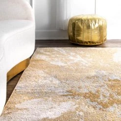 Cyn Modern Abstract Gold 8 ft. x 10 ft. Area Rug by nuLOOM -nuLOOM Sales Store gold nuloom area rugs cfdr02a 8010 1f 1000