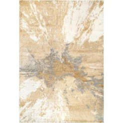 Cyn Modern Abstract Gold 8 ft. x 10 ft. Area Rug by nuLOOM