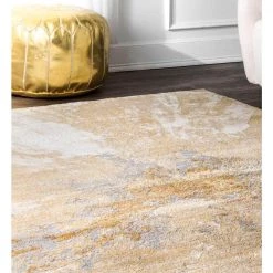 Cyn Modern Abstract Gold 8 ft. x 10 ft. Area Rug by nuLOOM -nuLOOM Sales Store gold nuloom area rugs cfdr02a 8010 c3 1000