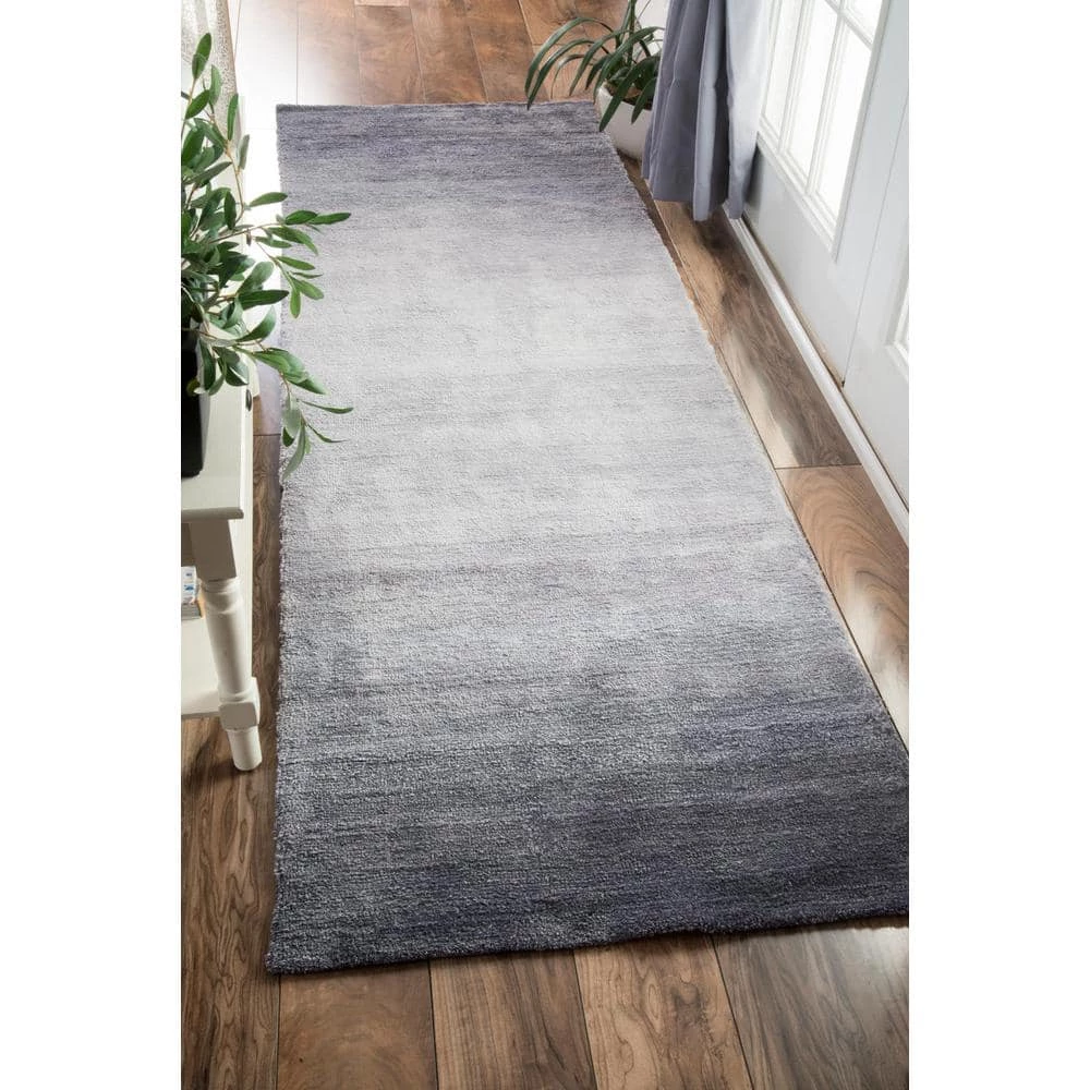 Bernatta Contemporary Ombre Gray 3 ft. x 8 ft. Runner Rug by nuLOOM 2 Bernatta Contemporary Ombre Gray 3 ft. x 8 ft. Runner Rug by nuLOOM - Image 2