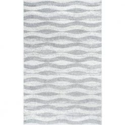 Tristan Modern Striped Gray 10 ft. x 14 ft. Area Rug by nuLOOM