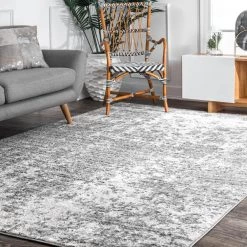 Deedra Misty Contemporary Gray 8 ft. x 10 ft. Area Rug by nuLOOM -nuLOOM Sales Store gray nuloom area rugs bdsm08a 76096 1d 1000