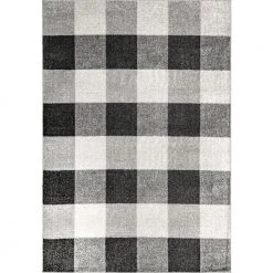 Aisha Buffalo Plaid Gray 9 ft. x 12 ft. Area Rug by nuLOOM