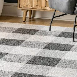 Aisha Buffalo Plaid Gray 9 ft. x 12 ft. Area Rug by nuLOOM 12 Aisha Buffalo Plaid Gray 9 ft. x 12 ft. Area Rug by nuLOOM -nuLOOM Sales Store gray nuloom area rugs bdsm26a 9012 c3 1000