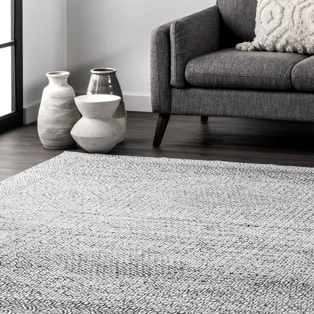 Davidson Gray 5 ft. x 8 ft. Machine Washable Abstract Tribal Indoor Area Rug by nuLOOM 13 Davidson Gray 5 ft. x 8 ft. Machine Washable Abstract Tribal Indoor Area Rug by nuLOOM - Image 13